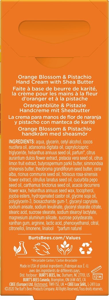 ハンドクリーム　《オレンジブロッサム＆ピスタチオ》 